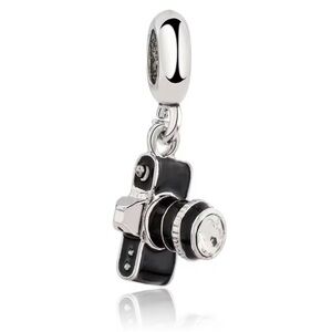 Black and Silver Camera Charm